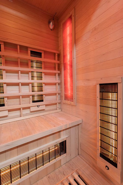 Sauna na podczerwień dwuosobowa panele sól himalajska 120X105X190CM MO-EA2R Infrared Mazur