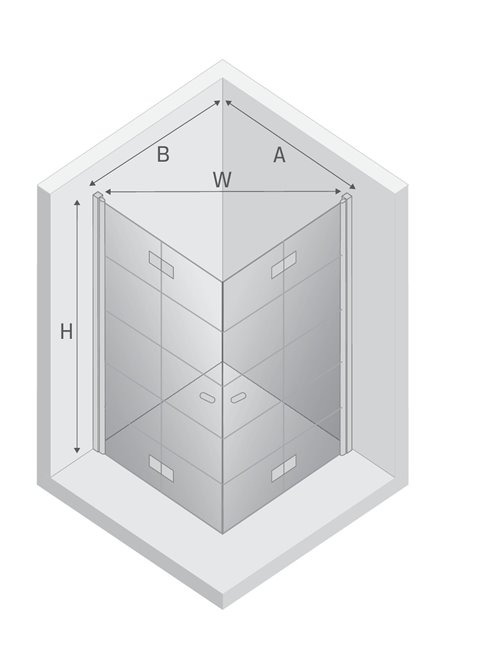 Kabina prysznicowa kwadratowa 90x90 D-0289A/D-0290A New Soleo Black New Trendy