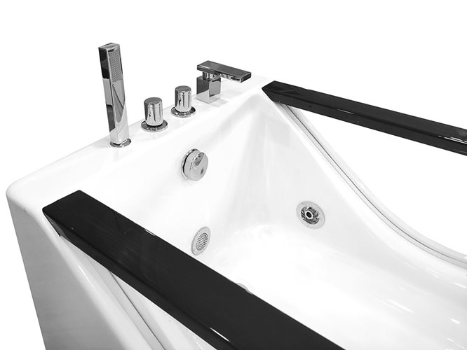 Wanna z hydromasażem prostokątna 170x80 cm MO-0011L
