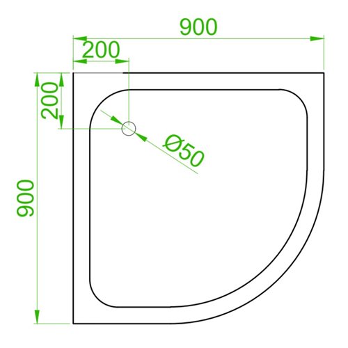 Kabina prysznicowa półokrągła zabudowana profil stal szczotkowana 90x90 Puerto zdjęcie 26