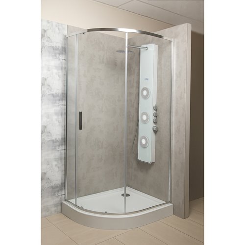 Kabina prysznicowa asymetrczyna z brodzikiem prawa 100x80 Solid RPA Kerra