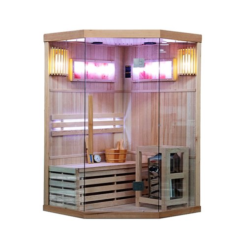 Sauna fińska 2 osobowa wysokotemperaturowa 3,5KW Harvia 120x120 cm Kemi2