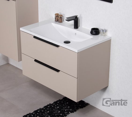 Szafka łazienkowa wisząca z umywalką 80 cm 46/2 Sydney Smooth kolor Macadamia