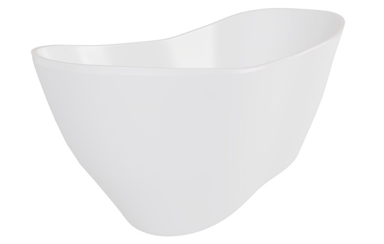 Matowa wanna wolnostojąca 160 cm + klik-klak chrom Viya Matt Besco WMMB-160V