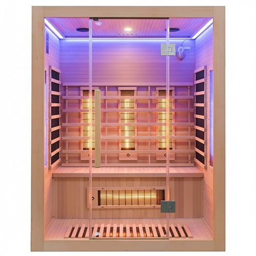 Sauna na podczerwień 4-osobowa 150x120 cm grzejniki kwarcowe i karbonowe Alta3 Infrared