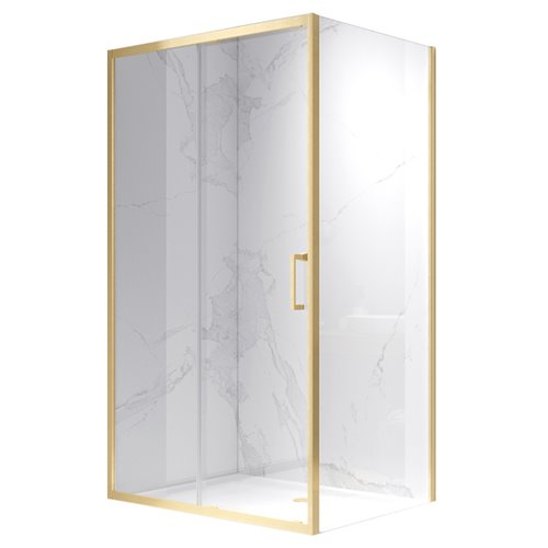 Złota szczotkowana kabina prysznicowa prostokątna 110x90 KZ104B