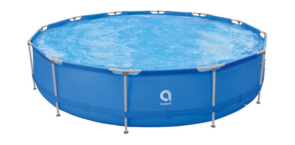 Duży basen ogrodowy stelażowy prostokątny Avenli Palm średnica 450 cm