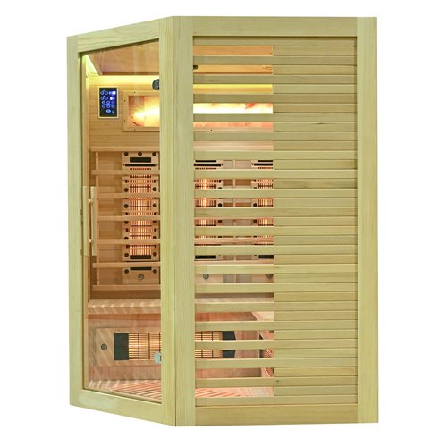 Sauna na podczerwień kamień solny + turmaliny 150X150X190CM MO-RL3CST Infrared Mazur