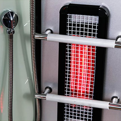 Sauno kabina prysznicowa prostokątna biały środek 145x90 cm MUE-1082W TRIO