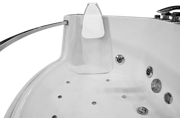 Wanna z hydromasażem przeszklona narożna 141x141 cm MO-0053