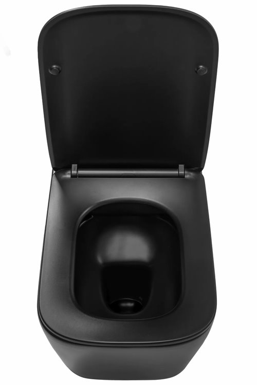 Czarna matowa misa wc wisząca Rimless Raul Rea