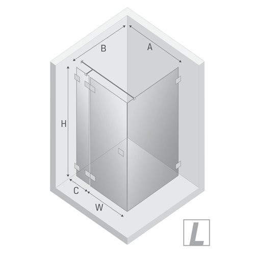 Kabina prysznicowa 90x90 lewa EXK-0130/EXK-0140 Eventa New Trendy