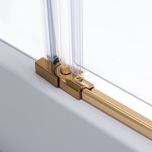 Złota kabina prysznicowa 90x90 kwadratowa drzwi uchylne KZ1390B