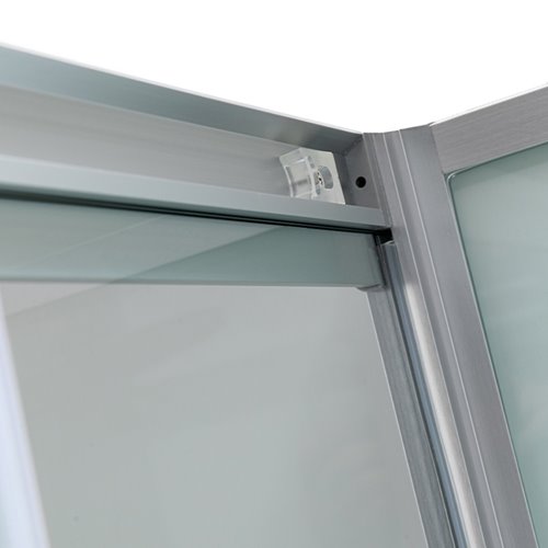 Kabina prysznicowa zabudowana kwadratowa 100x100 cm profil szczotkowany LISA