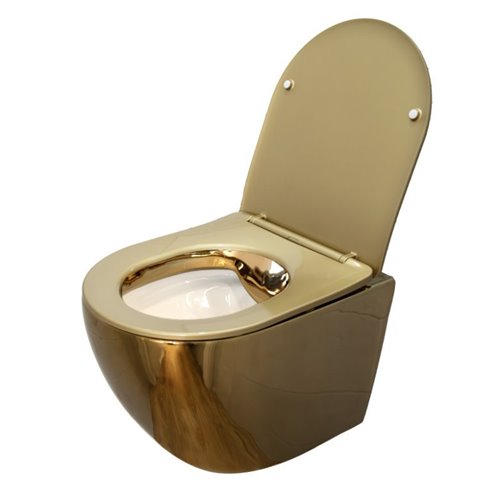 Zestaw podtynkowy kompletny stelaż + miska MIZU-GL-WH-RIM-03 + przycisk ST+H GOLD