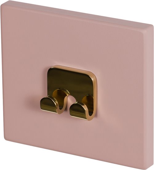 Wieszak podwójny pudrowy róż Magnolia Gante