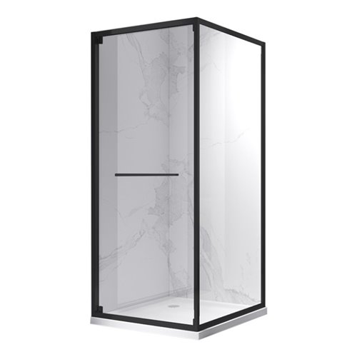 Czarna kabina prysznicowa kwadratowa 80x80 KZ16A Hydrosan