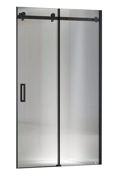 Czarne drzwi prysznicowe do wnęki 145-150 cm rozsuwane ZBB-1506