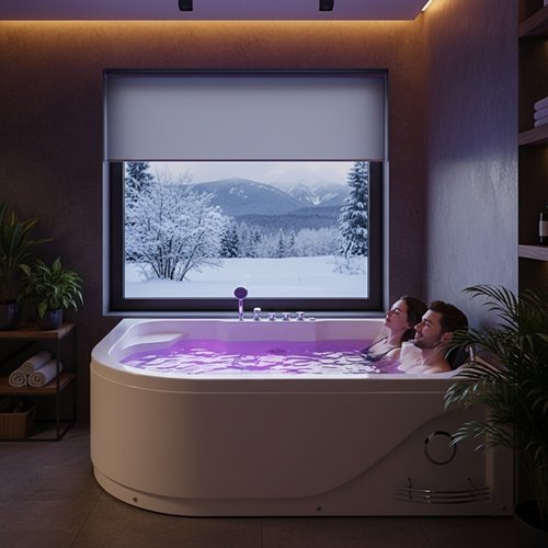 Wanna z hydromasażem asymetryczna Carmen 631 L 180x120