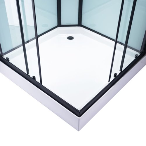 Kabina prysznicowa zabudowana na niskim brodziku kwadratowa 80x80 LISA-80