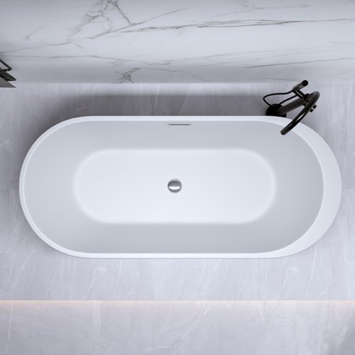 Wanna wolnostojąca czarno biała 150 cm Porto Hydrosan