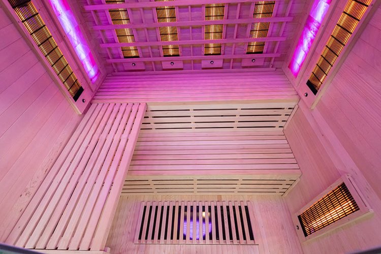 Sauna na podczerwień czteroosobowa panele sól himalajska 180X160X200CM MO-EA4R Infrared Mazur