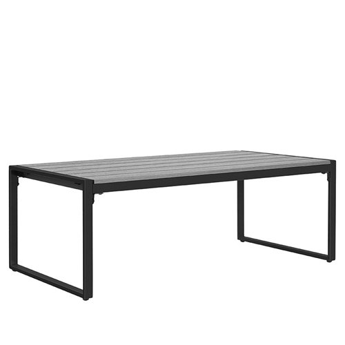 Zestaw mebli ogrodowych metalowych stół, sofa oraz fotele Carter kolor czarny