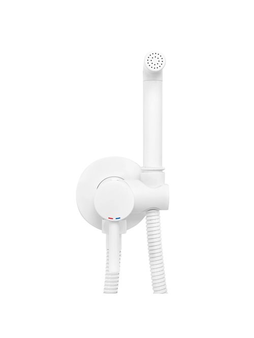 Bateria bidetowa podtynkowa biały połysk Loop Lungo Rea