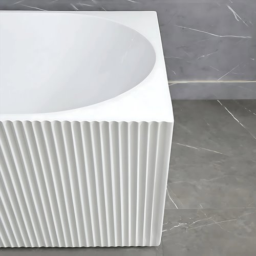 Wanna narożna przyścienna ryflowana prawa 170 cm Wenus Rea