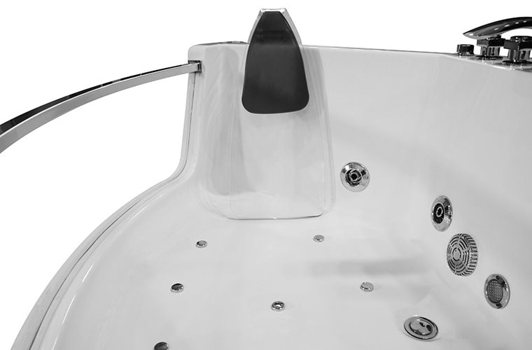 Wanna z hydromasażem przeszklona narożna 141x141 cm MO-0053B