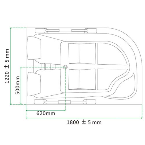 Czarna wanna z hydromasażem asymetryczna Venezia 761 Fala 180x120 prawa