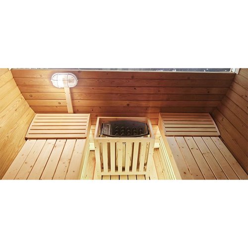 Sauna fińska ogrodowa zewnętrzna beczka 6 osobowa 210x210 Tromso-HG