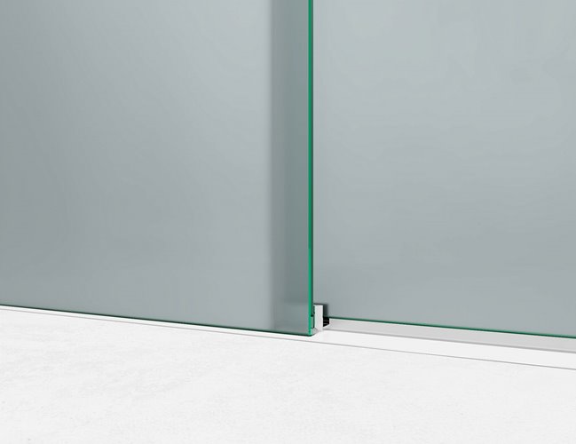 Kabina prysznicowa narożna 140x70 cm szkło 8mm mleczne profile chrom Swiss Liniger