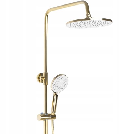 Złoty zestaw prysznicowy z wylewką Avalon Rea