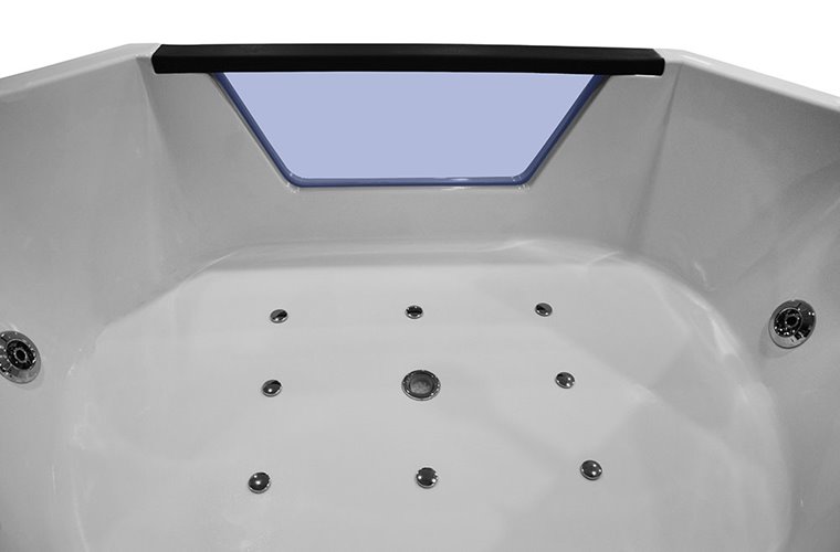 Wanna z hydromasażem narożna pięciokątna 150x150 cm MO-0633