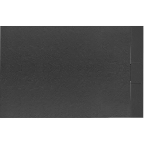 Brodzik prostokątny czarny struktura kamienia smc 120x90 Bazalt Black Rea