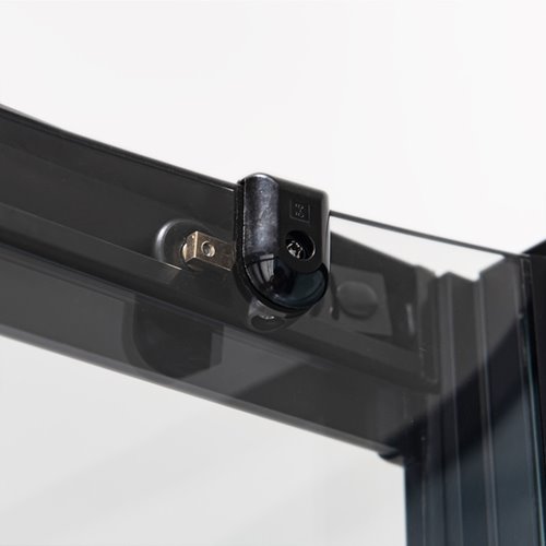 Kabina prysznicowa półokrągła zabudowana na wysokim brodziku 80x80 Nina