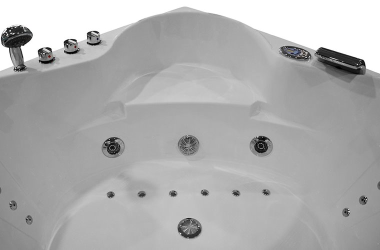 Wanna z hydromasażem narożna Turbo 140x140 cm MO-1001