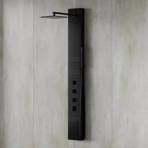 Czarny panel Corsan Neo LED z deszczownicą