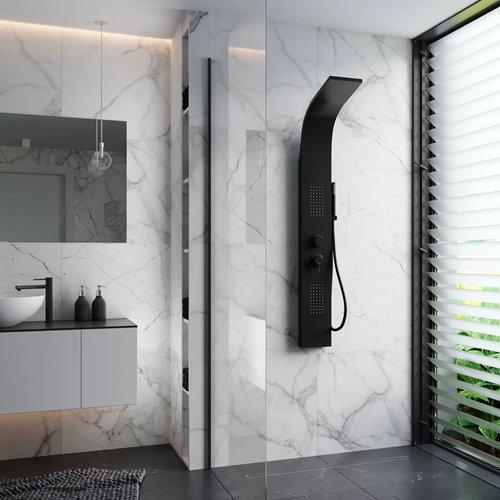 Panel natryskowy z hydromasażem kolor czarny Alto Corsan zdjęcie 6