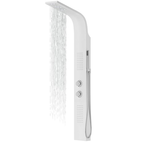 Biały panel prysznicowy Corsan Alto LED
