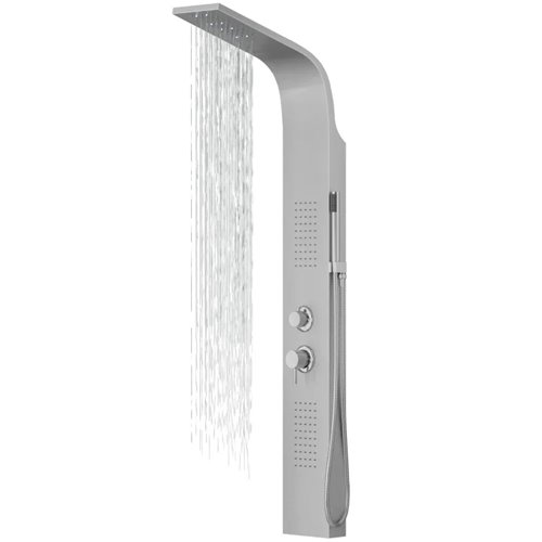 Panel prysznicowy z termostatem kolor srebrny LED Alto Corsan