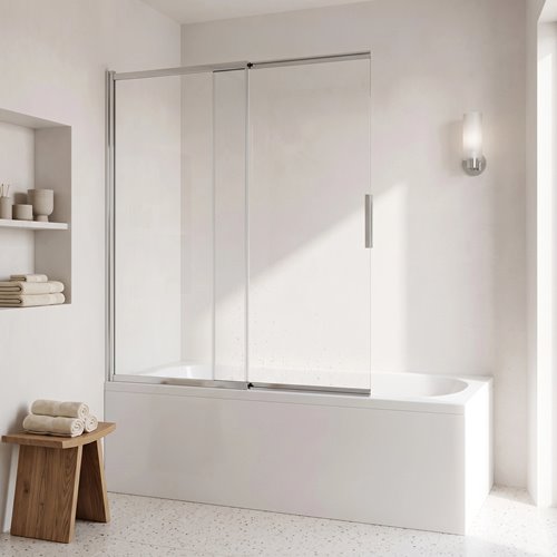 Parawan wannowy rozsuwany chrom 120 cm Dario Rea zdjęcie 2
