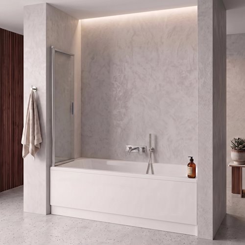 Parawan wannowy rozsuwany chrom 120 cm Dario Rea zdjęcie 3