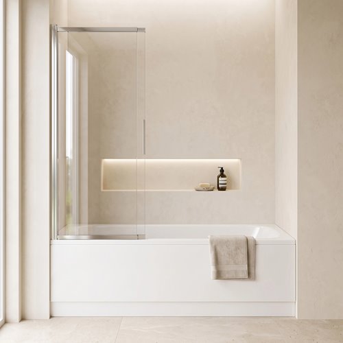 Parawan wannowy rozsuwany chrom 120 cm Dario Rea zdjęcie 4