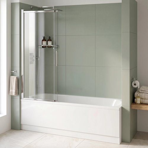 Parawan wannowy rozsuwany chrom 120 cm Dario Rea zdjęcie 9
