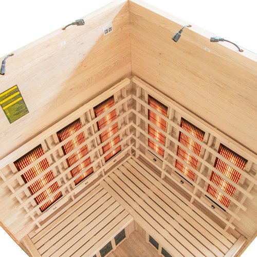 Sauna na podczerwień 3-osobowa 120x120 cm grzejniki kwarcowe i karbonowe Alta6 Infrared