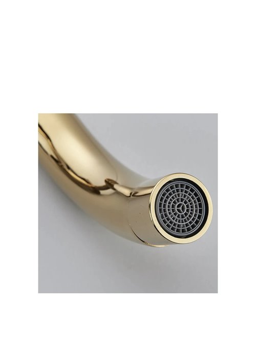 Bateria umywalkowa podtynkowa box Rea Lungo Long złoty połysk