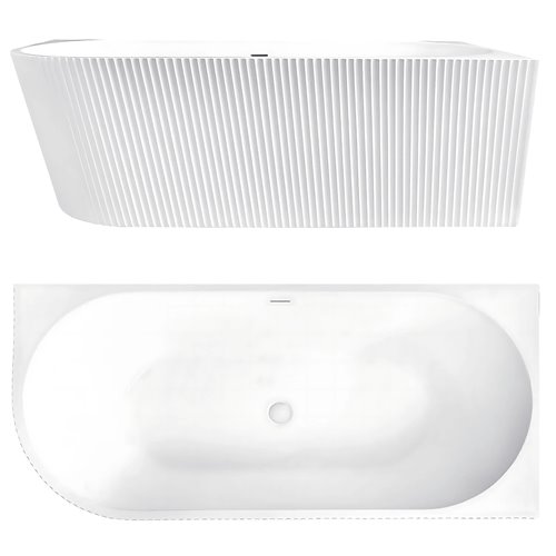 Wanna narożna przyścienna ryflowana prawa 170 cm Wenus Rea