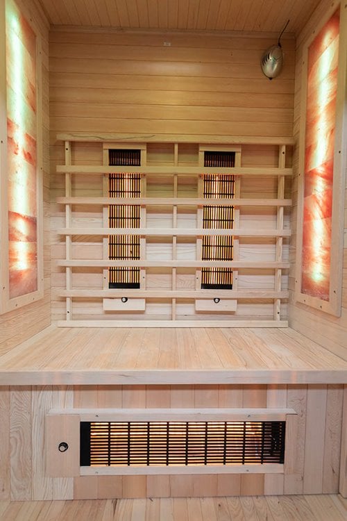Sauna na podczerwień dwuosobowa panele sól himalajska 120X105X190CM MO-EA2R Infrared Mazur